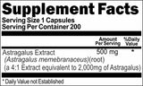 BUY 1 GET 2 FREE Astragalus Extract  Equivalent 2000mg 200 Capsules