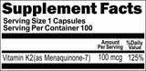 BUY 1 GET 2 FREE Vitamin K2 100mcg 100 or 200caps