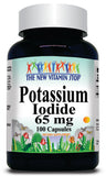 BUY 1 GET 2 FREE Potassium Iodide 65mg 100 or 200 Capsules