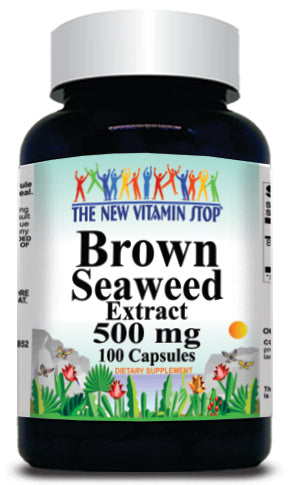 BUY 1 GET 2 FREE Brown Seaweed Extract 500mg 100 or 200 Capsules