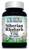 BUY 1 GET 2 FREE Siberian Rhubarb Extract 4mg 100 or 200 Capsules