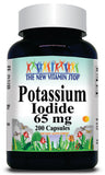 BUY 1 GET 2 FREE Potassium Iodide 65mg 100 or 200 Capsules