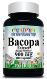 BUY 1 GET 2 FREE Bacopa Leaf Extract 900mg 90 or 180 Capsules