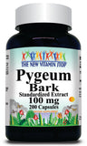 BUY 1 GET 2 FREE Pygeum Bark Standardized Extract 100mg 200 Capsules