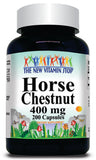 BUY 1 GET 2 FREE Horse Chestnut 400mg  100 or 200 Capsules