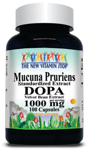 BUY 1 GET 2 FREE Mucuna Pruriens Extract DOPA 100 or 200 Capsules