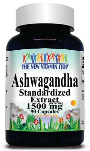 BUY 1 GET 2 FREE Ashwagandha Extract 1500mg 90 or 180 Capsules