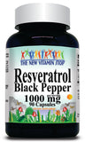 BUY 1 GET 2 FREE Resveratrol Black Pepper 1000mg 90 or 180 Capsules