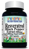 50% off Price Resveratrol Extract Black Pepper Equivalent 3000mg 180 Capsules 1 or 3 Bottle Price