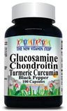 BUY 1 GET 2 FREE Glucosamine Chondroitin Turmeric Curcumin Black Pepper 100caps or 200caps