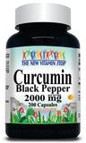 BUY 1 GET 2 FREE Curcumin Black Pepper 2000mg 100 or 200 Capsules