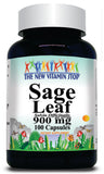 BUY 1 GET 2 FREE Sage Leaf 900mg 100 Capsules
