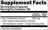 BUY 1 GET 2 FREE Vitex Chasteberry Standardized Extract 900mg 200 Capsules