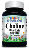 BUY 1 GET 2 FREE Choline Bitartrate 650mg 200 Capsules