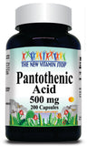 BUY 1 GET 2 FREE Pantothenic Acid 500mg 200 Capsules