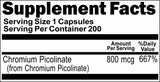 BUY 1 GET 2 FREE Chromium Picolinate 800mcg 200 Capsules