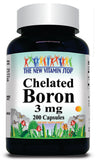 BUY 1 GET 2 FREE Chelated Boron 3mg 100 or 200 Capsules