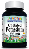 BUY 1 GET 2 FREE Chelated Potassium 99mg 200 Capsules