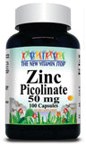 BUY 1 GET 2 FREE Zinc Picolinate 50mg 100 or 200 Capsules