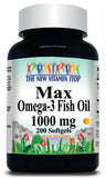 50% off Price Max Omega 3 EPA Fish Oil 1000mg 100 or 200 Softgels 1 or 3 Bottle Price