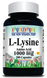 BUY 1 GET 2 FREE L-Lysine Free Form 1000mg 100 or 200 Capsules