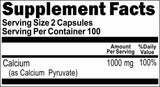 BUY 1 GET 2 FREE Calcium Pyruvate 1000mg 200 Capsules