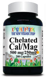 BUY 1 GET 2 FREE Chelated Calcium and Magnesium 500mg/250mg 200 Capsules