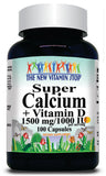 50% off Price Super Calcium + Vitamin D 1500mg/1000IU 100 Capsules 1 or 3 Bottle Price