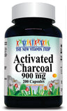 50% off Activated Charcoal 900mg 100 or 200 Capsules 1 or 3 Bottle Price