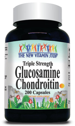 50% off Price Triple Strength Glucosamine and Chondroitin 200 Capsules 1 or 3 Bottle Price