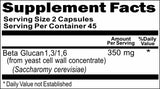 BUY 1 GET 2 FREE Beta Glucan 350mg 90 or 180 Capsules