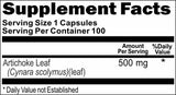 BUY 1 GET 2 FREE Artichoke Leaf 500mg 100 Capsules