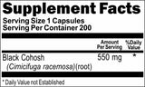 50% off Price Black Cohosh 550mg 200 Capsules 1 or 3 Bottle Price