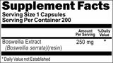 BUY 1 GET 2 FREE Boswellia Extract 250mg 200 Capsules