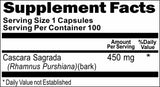 50% off Price Cascara Sagrada 450mg 100 Capsules 1 or 3 Bottle Price