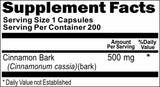 BUY 1 GET 2 FREE Cinnamon Bark 500mg 200 Capsules