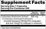 BUY 1 GET 2 FREE Cordyceps Extract 500mg 200 Capsules