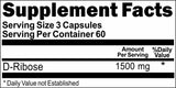 BUY 1 GET 2 FREE D-Ribose 1500mg 180 Capsules