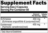BUY 1 GET 2 FREE Echinacea with Goldenseal 450mg 100 or 200 Capsules