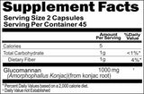 BUY 1 GET 2 FREE Glucomannan 1000mg 180 Capsules