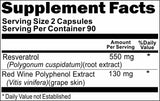 BUY 1 GET 2 FREE Resveratrol with Red Wine 550mg 180 Capsules
