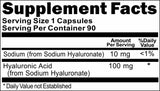 BUY 1 GET 2 FREE Hyaluronic Acid 100mg 90 or 180 Capsules