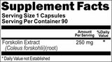 BUY 1 GET 2 FREE Forskolin Extract 250mg 90 or 180 Capsules