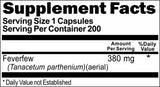BUY 1 GET 2 FREE Feverfew 380mg 200 Capsules