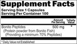 BUY 1 GET 2 FREE Bonito Peptides 500mg 100 or 200 Capsules