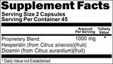 BUY 1 GET 2 FREE Hesperidin Diosmin 1000mg 90 or 180 Capsules