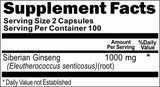 BUY 1 GET 2 FREE Siberian Ginseng 1000mg 200 Capsules