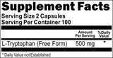 BUY 1 GET 2 FREE L-Tryptophan 500mg 200 Capsules