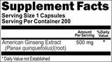 BUY 1 GET 2 FREE American Ginseng Extract 500mg  200 Capsules