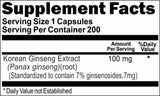 BUY 1 GET 2 FREE Korean Ginseng Standardized Extract 100mg  200 Capsules